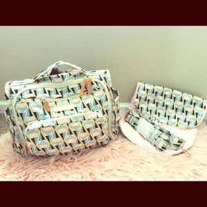 JuJuBe BFF Diaper Bag in Rose Colored Glass print